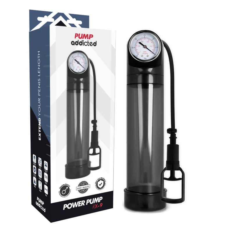 Pompe à Pénis Pump Addicted RX9 — manomètre intégré