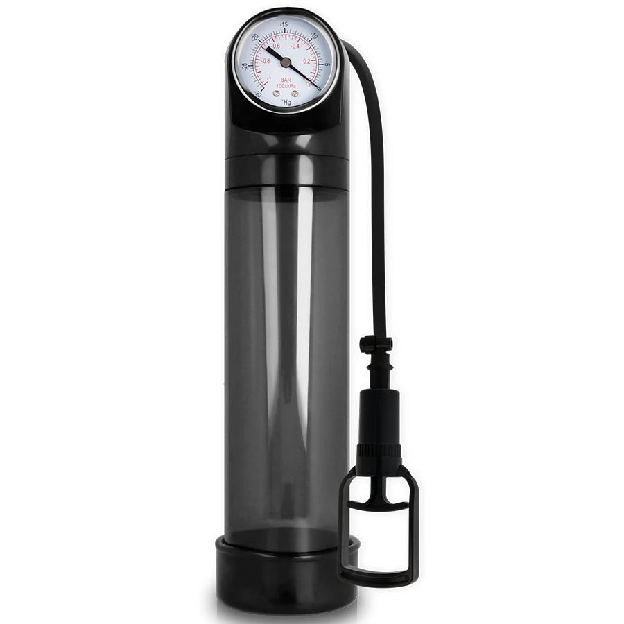 Bomba Peniana Pump Addicted RX9 (Preto) — cilindro com manómetro