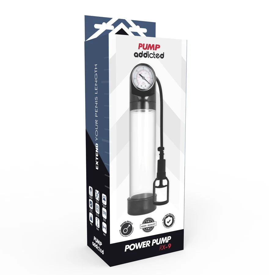 Pompe à Pénis Pump Addicted RX9 — manomètre intégré