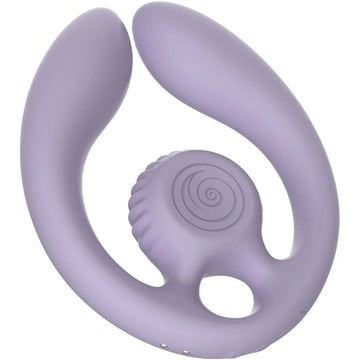 Vibrador para Casais Snail Vibe GIZI Duo (Lilás) — vista frontal do estimulador duplo