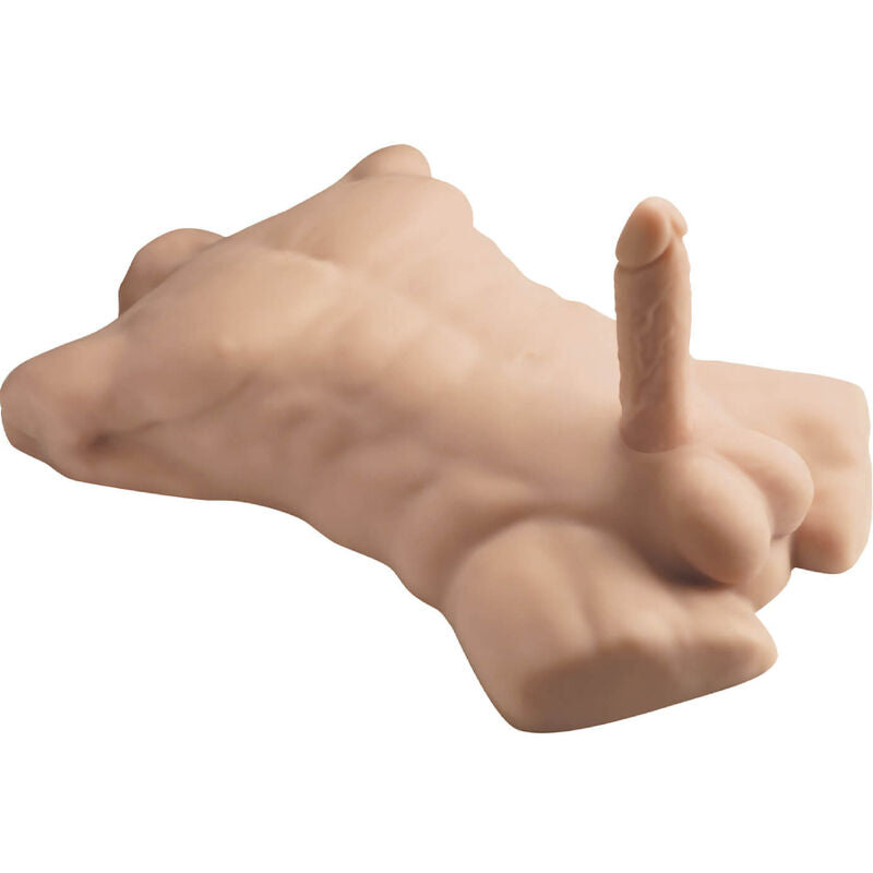 Torso Masculino Realista em Silicone Premium com Vibração e Design à Prova de Água