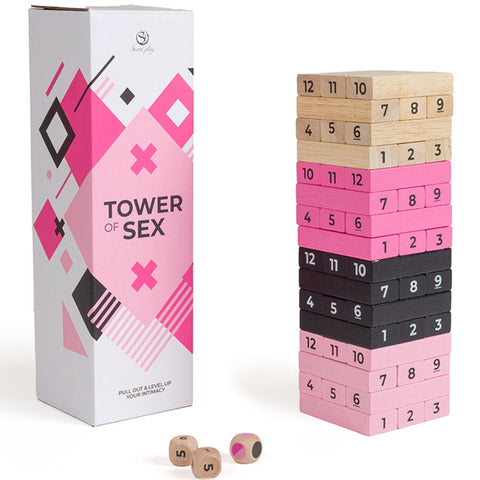 “Tower of Sex” Jenga Erótico com Desafios Picantes