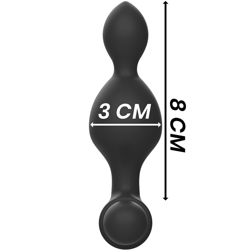 Tucker — Plug Anal Pequeno com Comando Remoto — Black & Silver — imagem 5