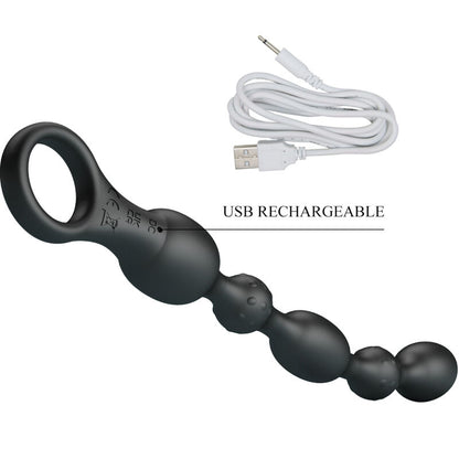 Bolas Anales Van Anal Balls - Bolas Anales de Silicona con 10 Vibraciones