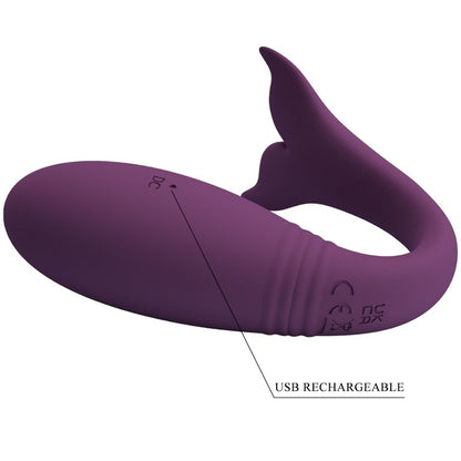 Vibratore a forma di balena con telecomando