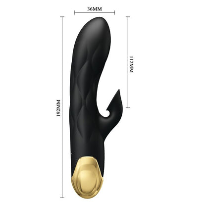 Vibrador de Luxo com Sucção + Vibração Banhado a Ouro 18K (Preto)