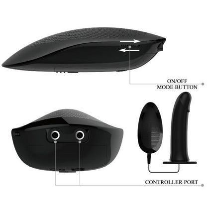 Vito Strap-On con dildo cavo vibrante e imbracatura regolabile