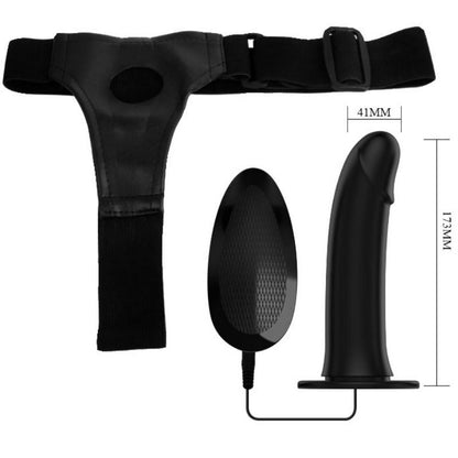 Vito Strap-On con dildo cavo vibrante e imbracatura regolabile