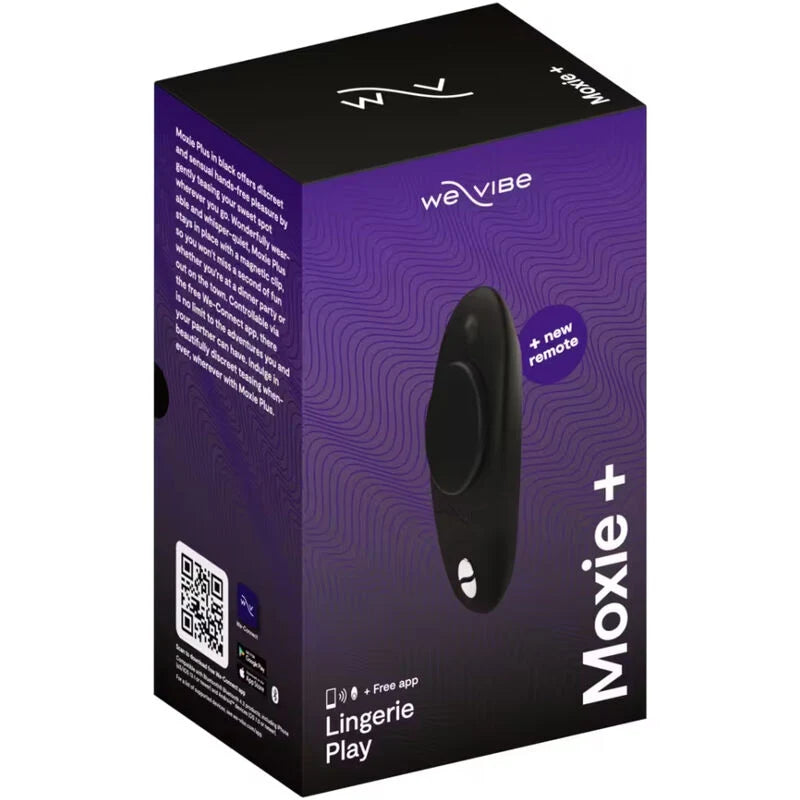 Vibrador de Roupa Interior We-Vibe Moxie+ (Preto) — embalagem vista de frente