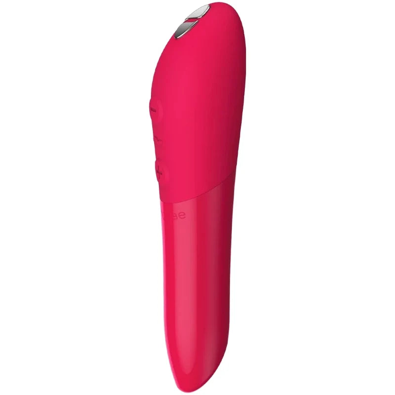 Vibrador Bullet We-Vibe Tango X (Vermelho cereja) — vista frontal do vibrador compacto