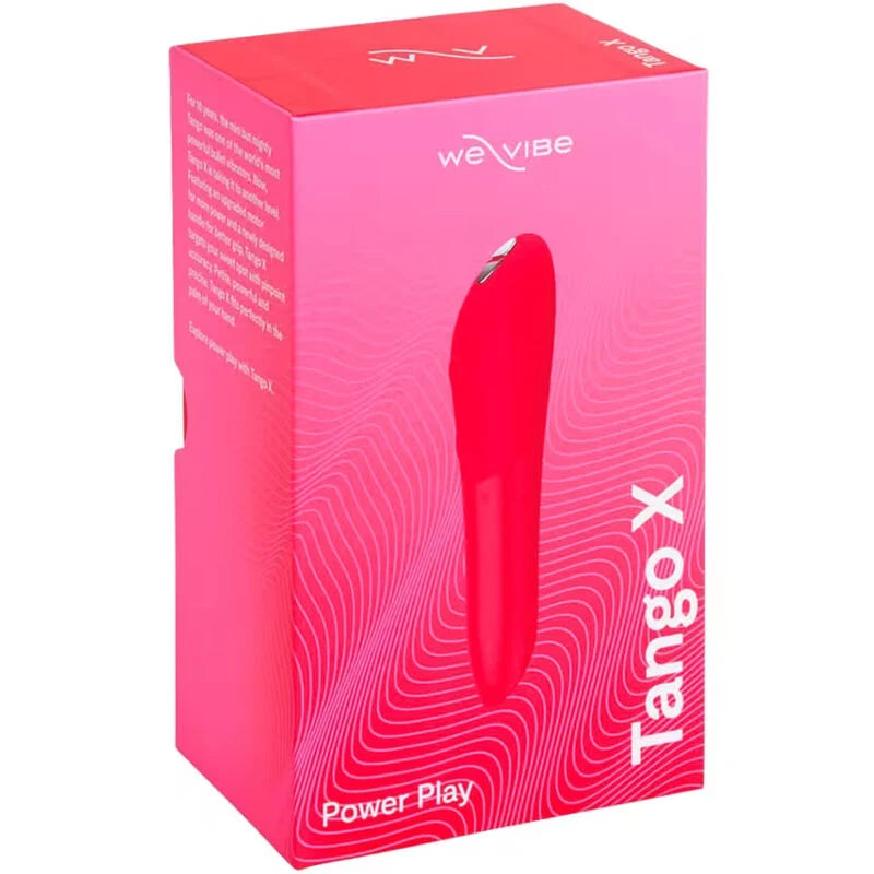Vibrador Bullet We-Vibe Tango X (Vermelho cereja) — embalagem vista de frente